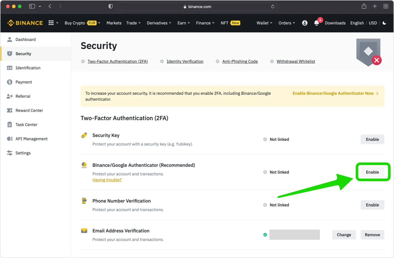 Authenticator App aktivieren