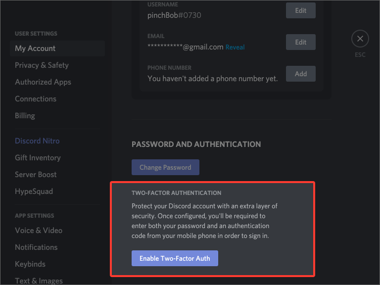 Habilite o Authenticator App