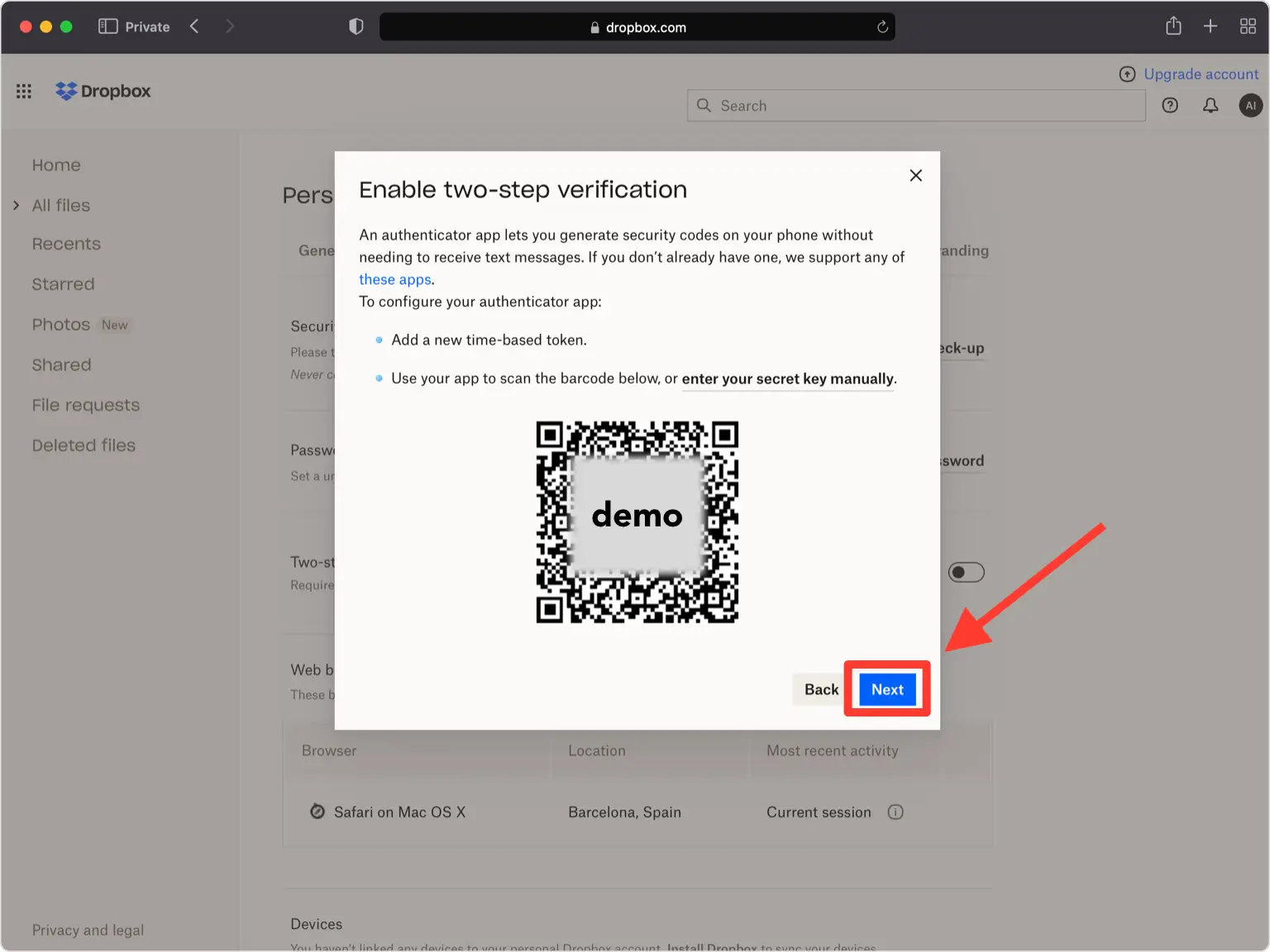 Veja o código QR