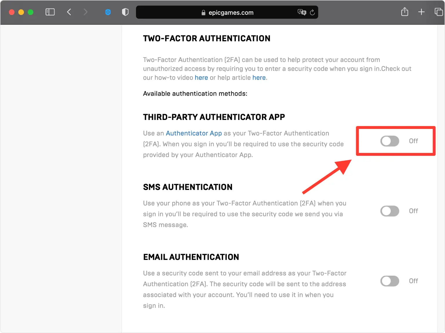 Drittanbieter-Authenticator App aktivieren