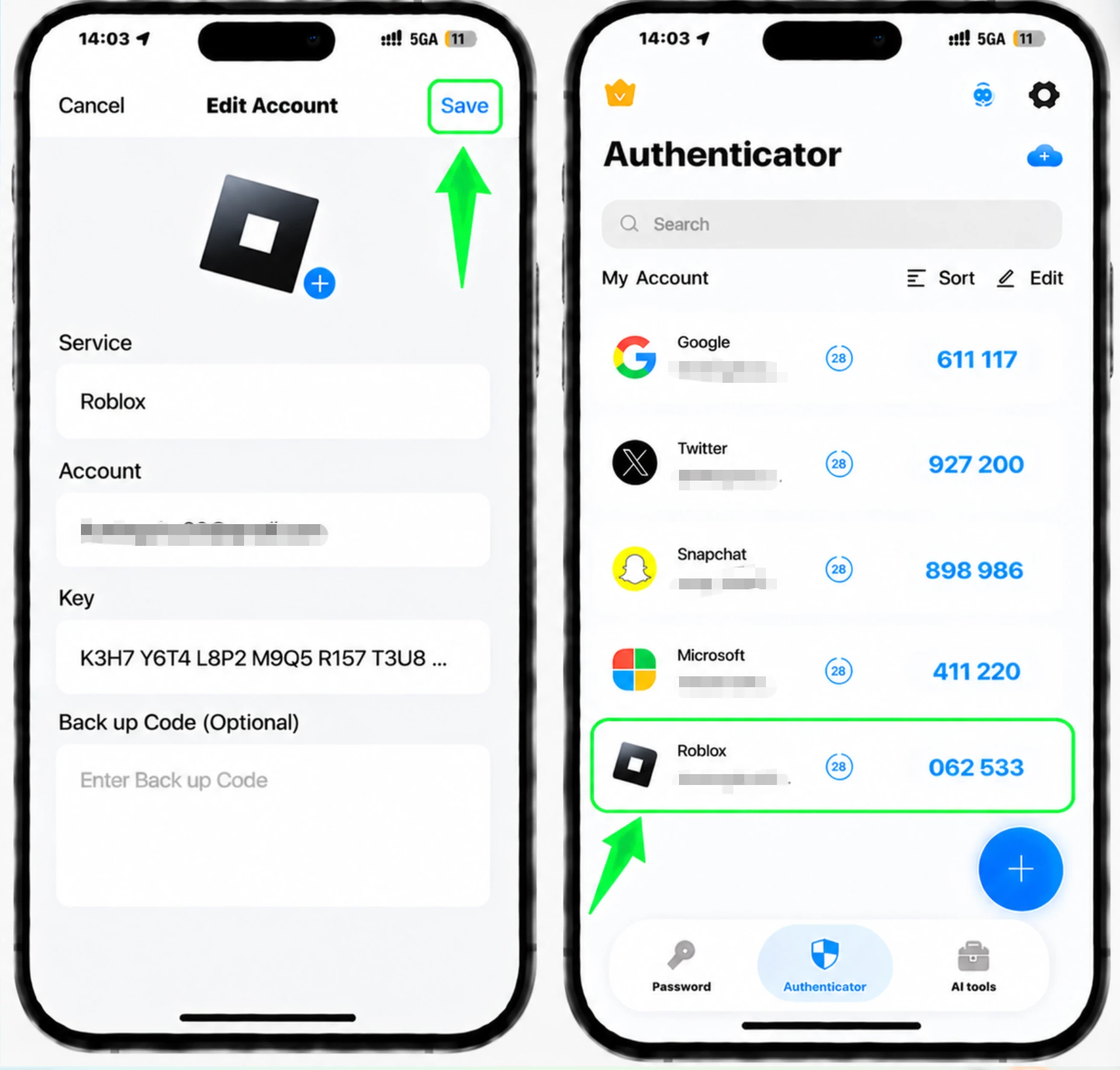 Speichern Sie das Roblox-Konto in Ihrer App