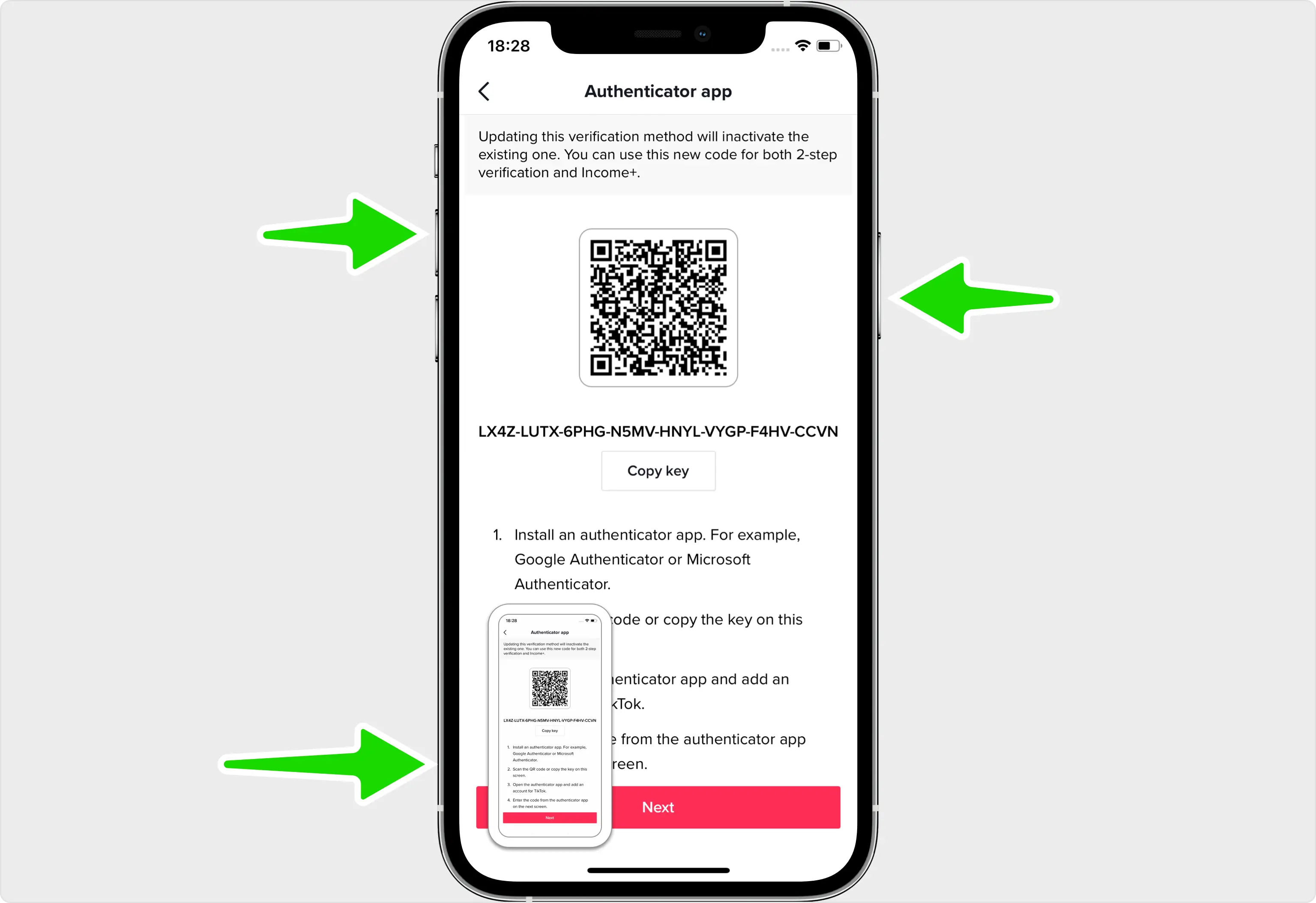 Visualizza il codice QR mostrato da TikTok