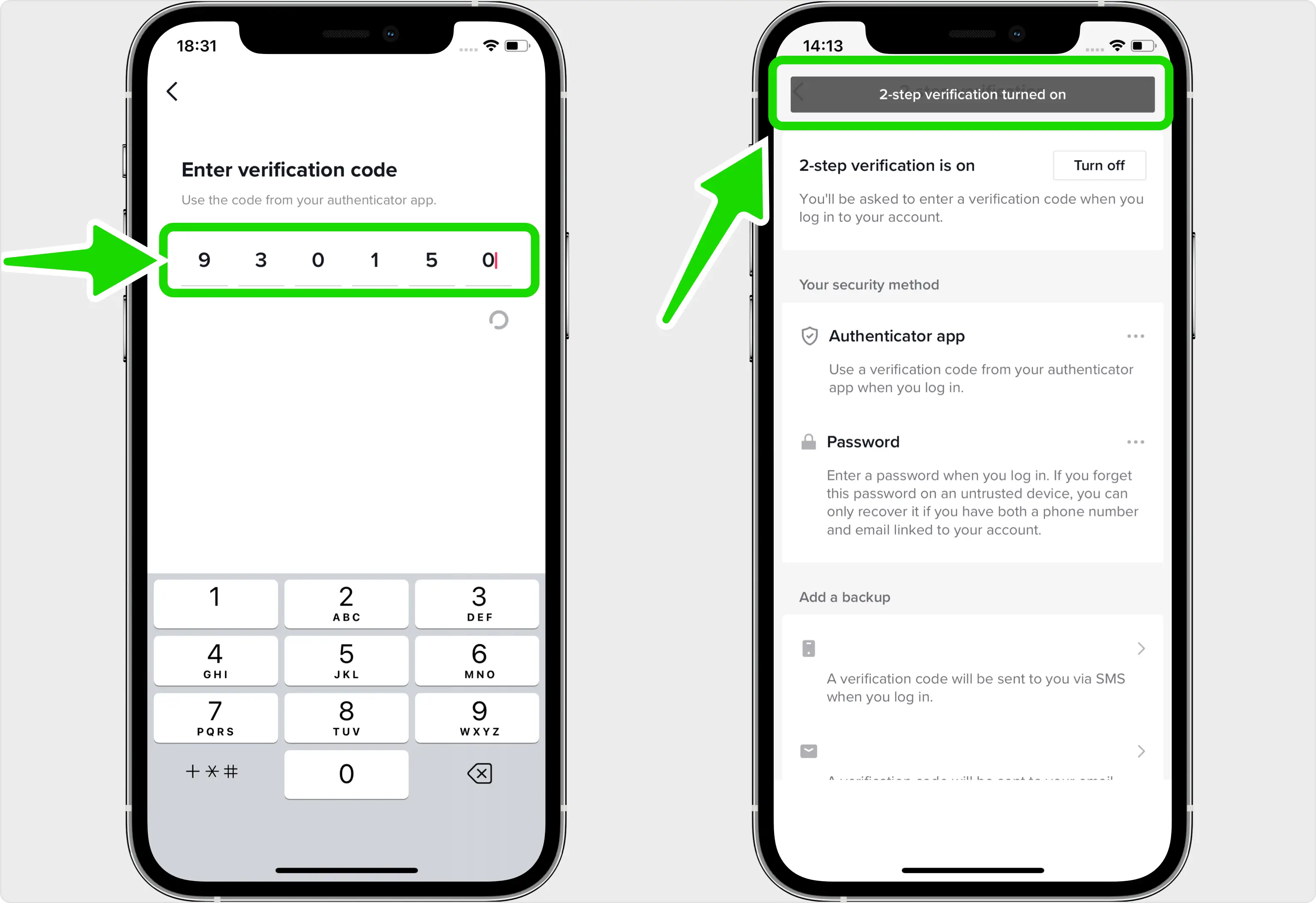 Inserisci il codice di verifica per confermare