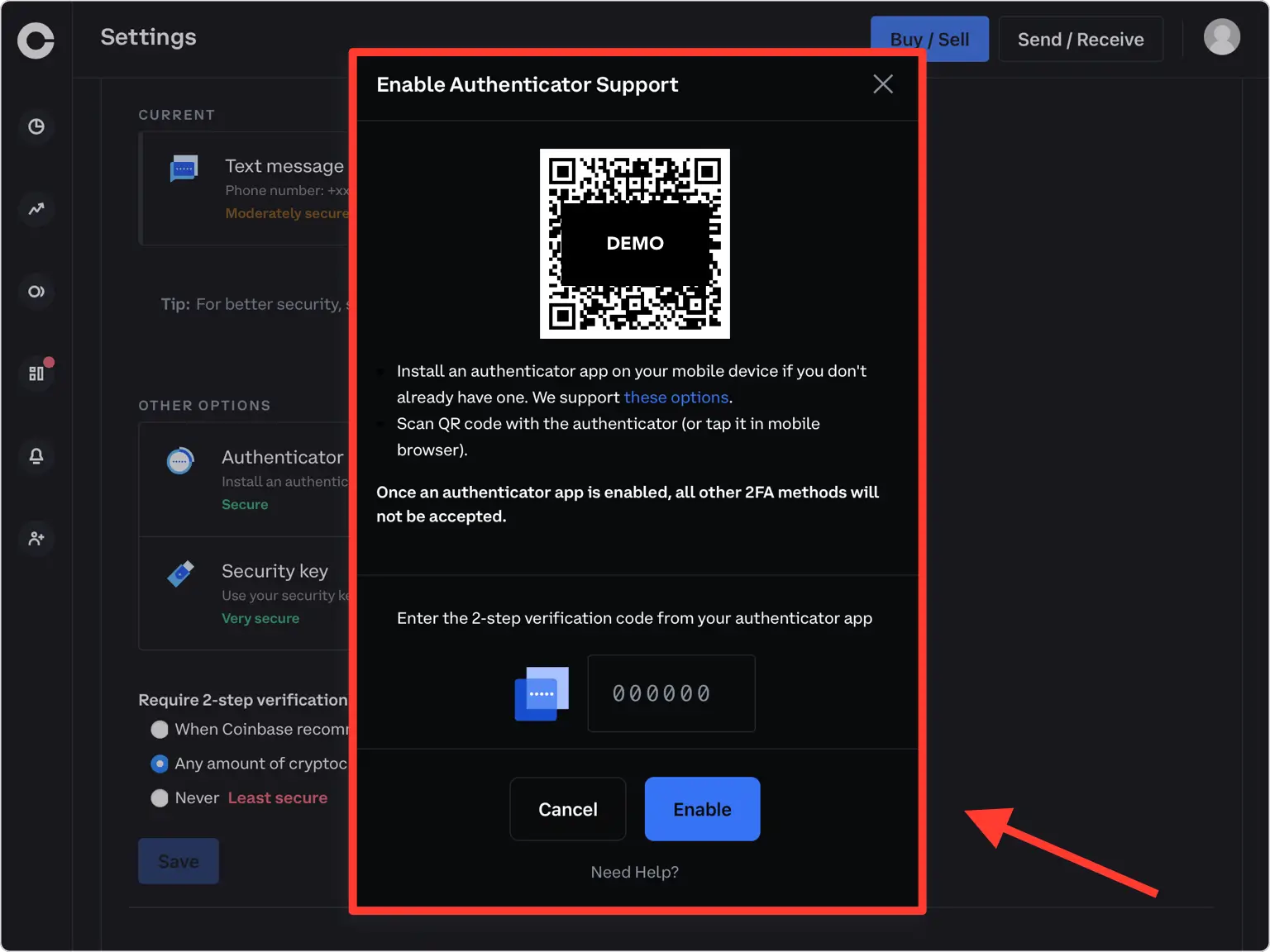 Zeigen Sie den QR-Code an